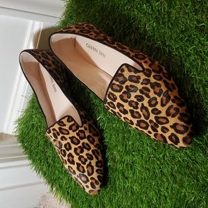 Leopard Print Calf Hair Gianni Bini Loafers